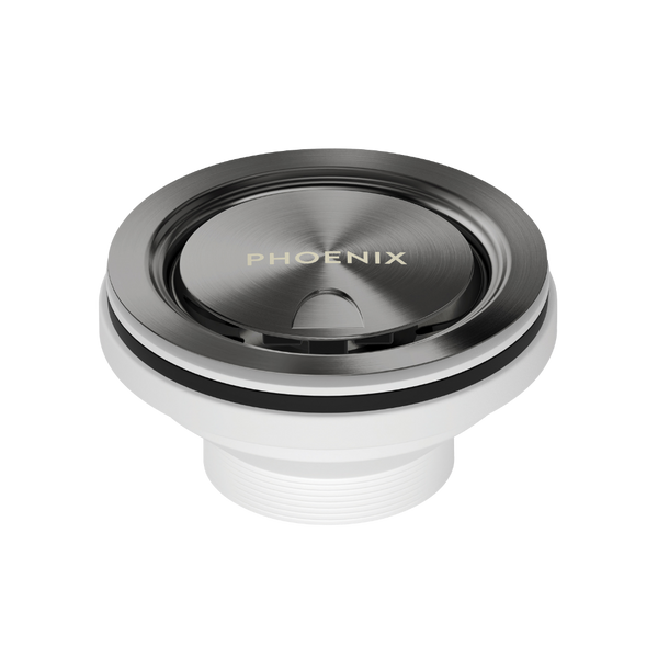 Phoenix Covered Sink Basket Waste Brushed Carbon