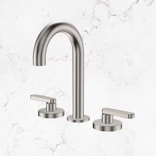 Fienza Kaya Hob Mixer Set Lever Taps Brushed Nickel