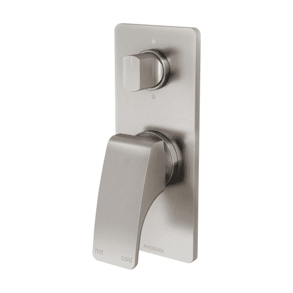 Phoenix Rush Shower / Bath Diverter Mixer Brushed Nickel