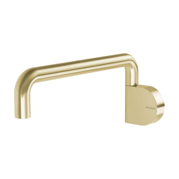 Phoenix Designer Swivel Bath Outlet 230mm Round Brushed Gold