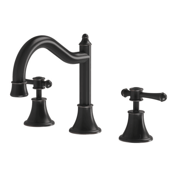 Phoenix Nostalgia Lever Basin Set Shepherds Crook Antique Black