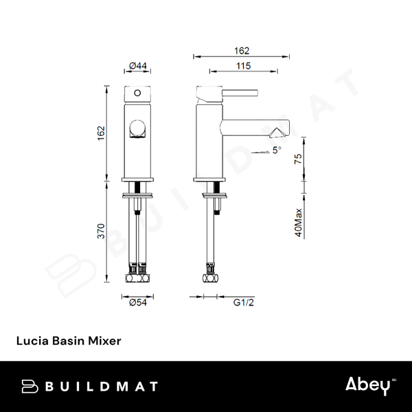 Abey Lucia Basin Mixer Chrome