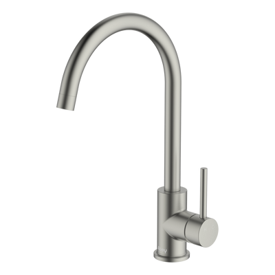 Abey Lucia Goose Sidelever Mixer Brushed Nickel Lead Free