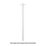 Straight Round Vertical Single Heated Towel Rail Satin White