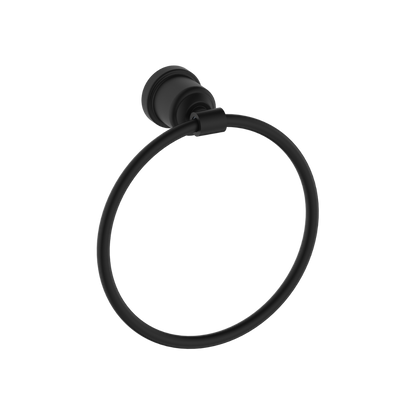 York Towel Ring Matte Black