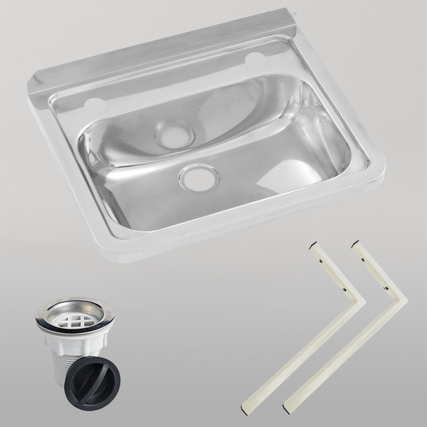 3monkeez Wall Mounted Hand Basin 2 Tap Hole