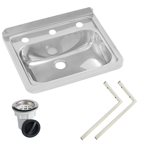 3monkeez Wall Mounted Hand Basin 3 Tap Hole