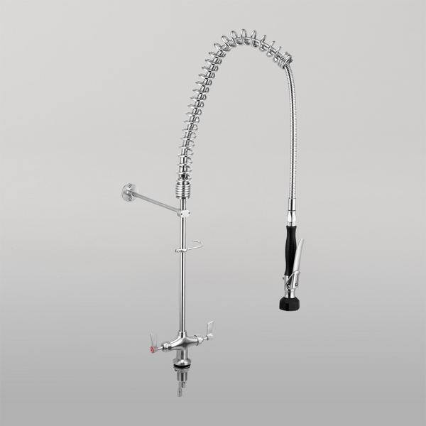 3monkeez Stainless Steel Dual Bench Mounted Pre Rinse Unit