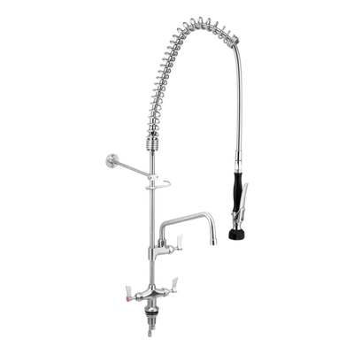 3monkeez Dual Bench Mount Pre-Rinse Unit with 12-inch Pot Filler
