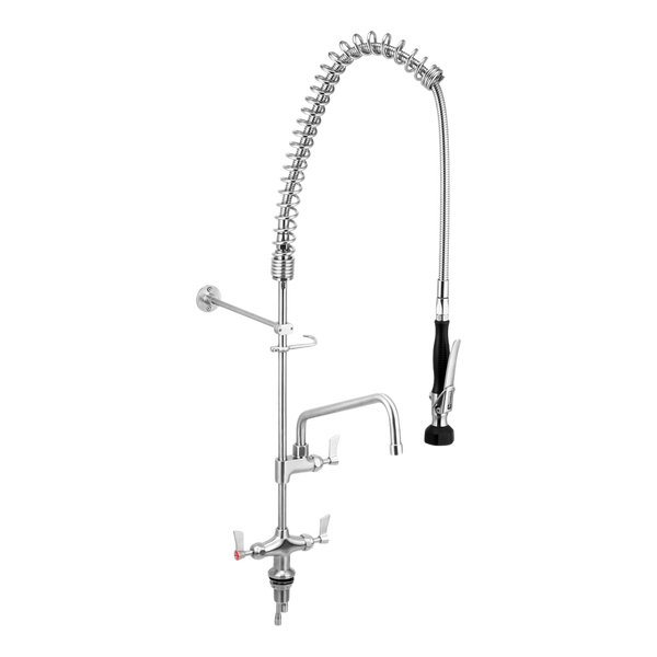 3monkeez Dual Bench Mount Pre-Rinse Unit with 12-inch Pot Filler