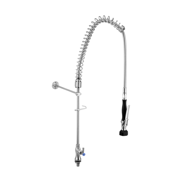 3monkeez Stainless Steel Single Bench Mount Pre-Rinse Unit