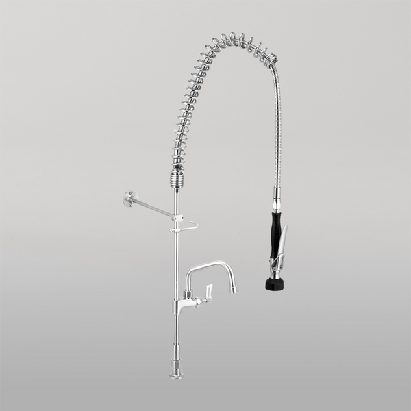 3monkeez Stainless Steel Hob Mount Pre Rinse Unit With 6-inch Pot Filler No Stops