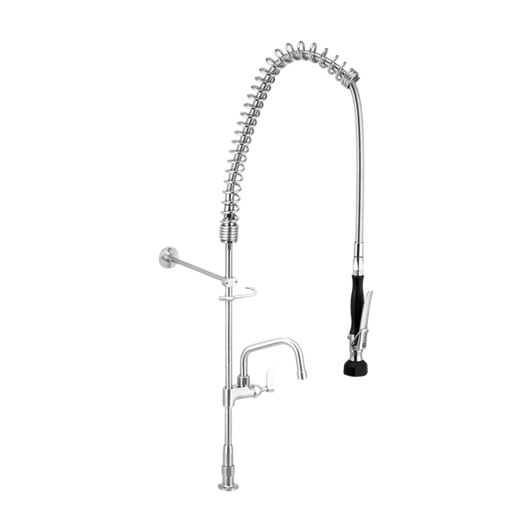 3monkeez Stainless Steel Hob Mount Pre Rinse Unit With 6-inch Pot Filler No Stops