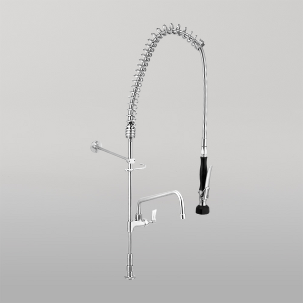 3monkeez Stainless Steel Bench Mount Pre Rinse Unit With 12-inch Pot Filler No Stops