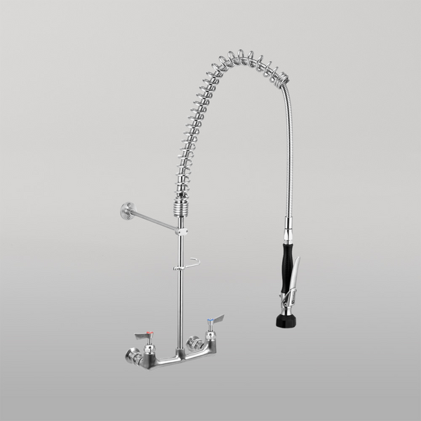 3monkeez Stainless Steel Exposed Wall Mount Pre-Rinse Unit