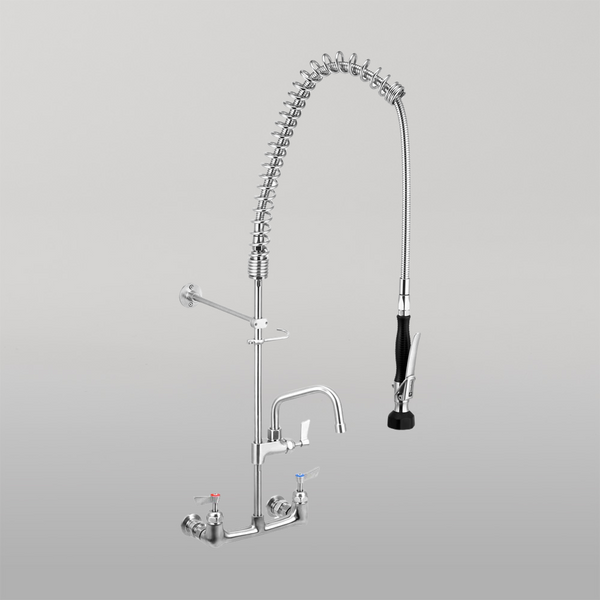 3monkeez Stainless Steel Exposed Wall Mounted Pre-Rinse Unit With 6-inch Pot Filler