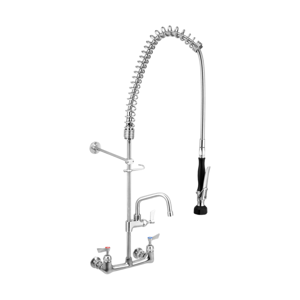 3monkeez Stainless Steel Exposed Wall Mounted Pre-Rinse Unit With 6-inch Pot Filler