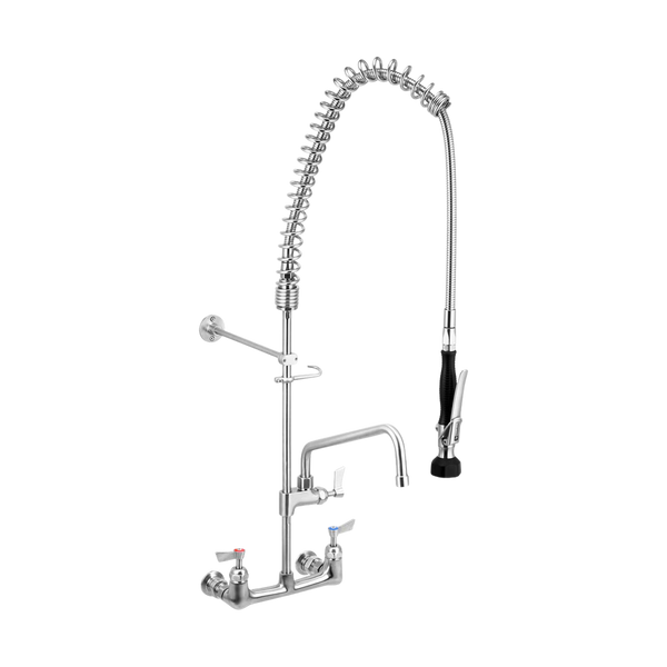 3monkeez Exposed Wall Mount Pre-Rinse Unit with Pot Filler 12-inch pot filler