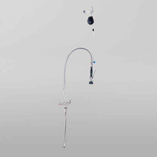 3monkeez Stainless Steel Line Retractor Dual Hob Mounted Pre Rinse Unit