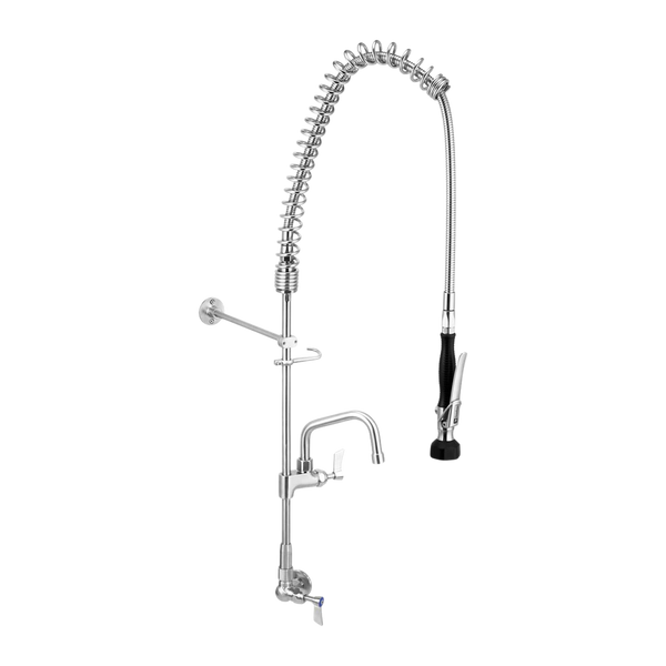 3monkeez Stainless Steel Single Wall Mount Pre-Rinse with 6-inch Pot Filler