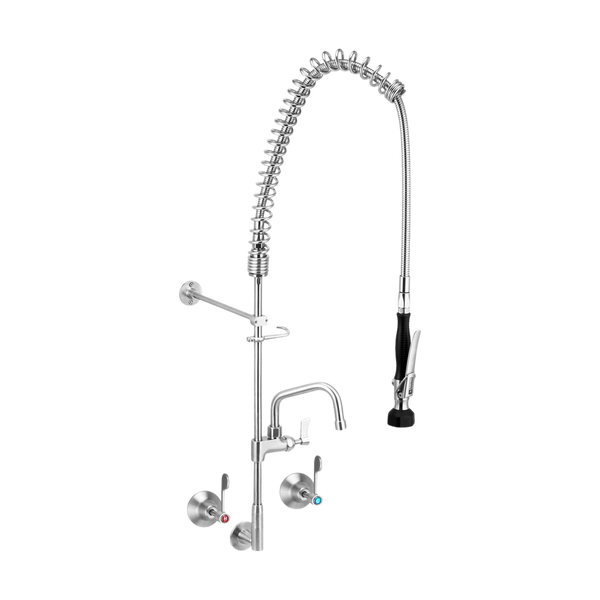 3monkeez Stainless Steel Wall Stops And Elbow Pre Rinse Unit With 6-inch Pot Filler
