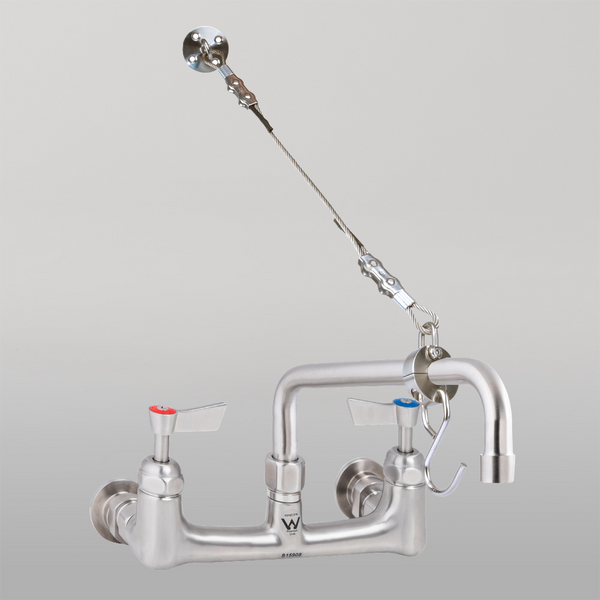 3monkeez Cleaners Sink Exposed Wall Mount Body with Fixed Spout and Wall Bracket