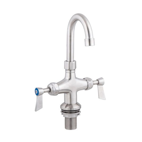 3monkeez Dual Bench Mount Body with Gooseneck Swivel 7-inch Spout