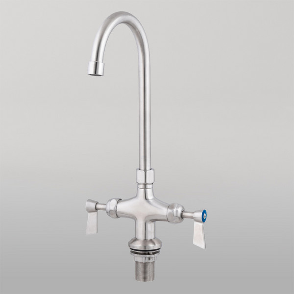 3monkeez Dual Bench Mount Body with Gooseneck Swivel 12-inch Spout