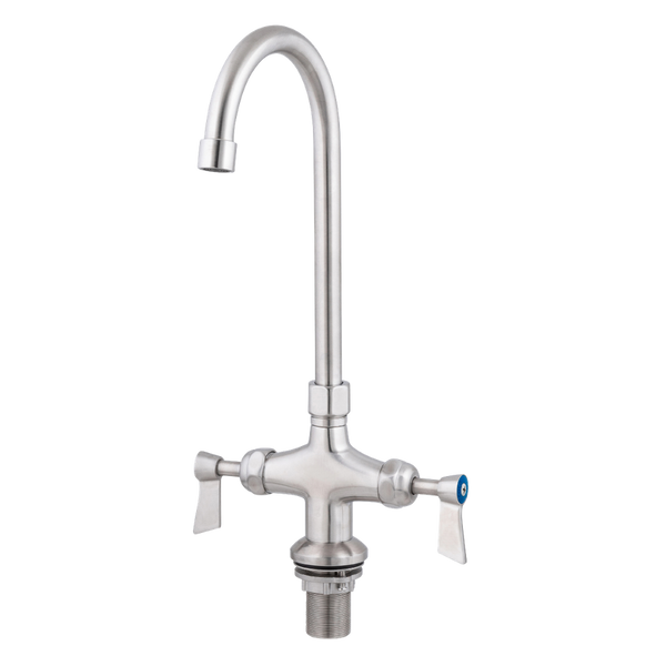 3monkeez Dual Bench Mount Body with Gooseneck Swivel 12-inch Spout