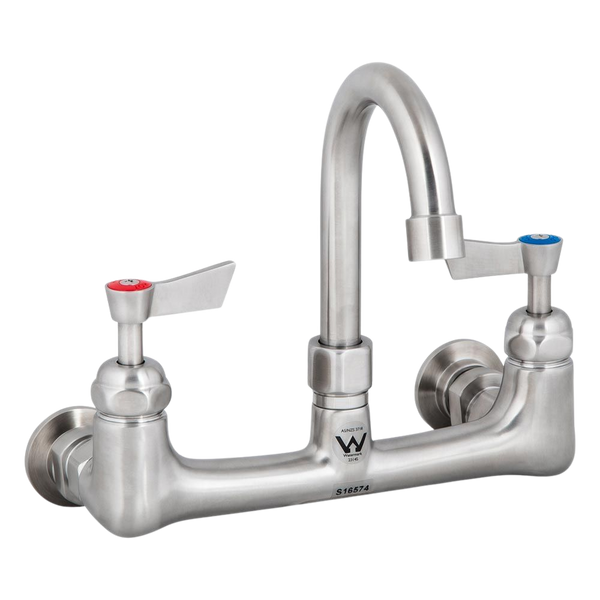 3monkeez Stainless Steel Exposed Wall Mount Body with Gooseneck Swivel 7-inch Spout
