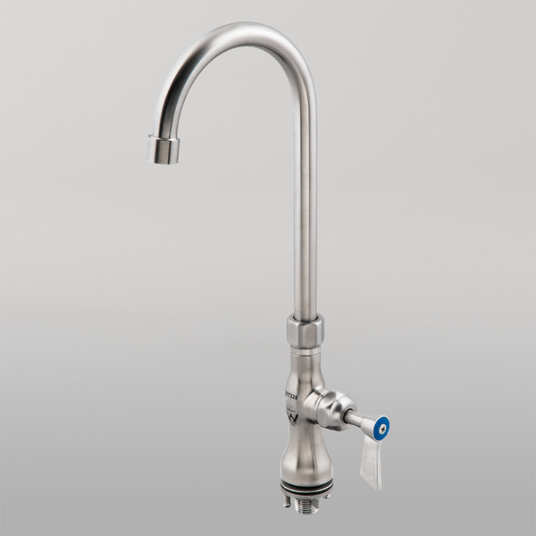 3monkeez Single Bench Mount Body with Single Control and 12-inch Gooseneck Swivel Spout