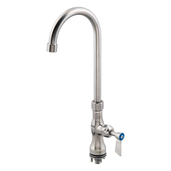 3monkeez Single Bench Mount Body with Single Control and 12-inch Gooseneck Swivel Spout