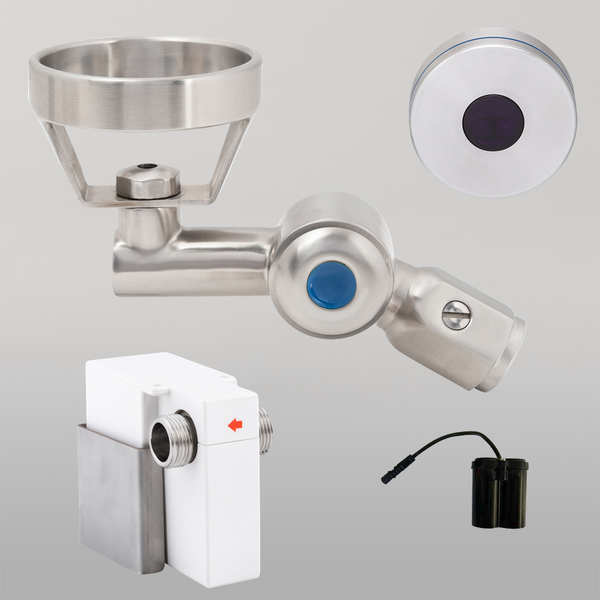 3monkeez 45 Degree Hob-Mount Sensor Bubbler with Metal Mouthguard Battery Operated