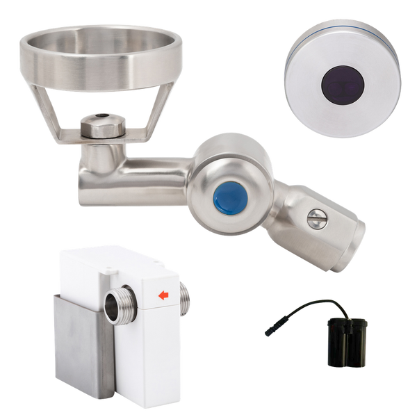 3monkeez 45 Degree Hob-Mount Sensor Bubbler with Metal Mouthguard Battery Operated