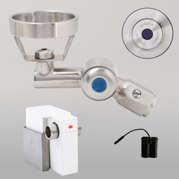 3monkeez 45 Degree Wall-Mount Sensor Bubbler with Metal Mouthguard Battery Operated