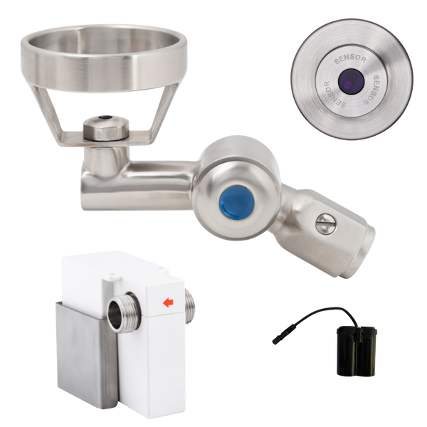 3monkeez 45 Degree Wall-Mount Sensor Bubbler with Metal Mouthguard Battery Operated