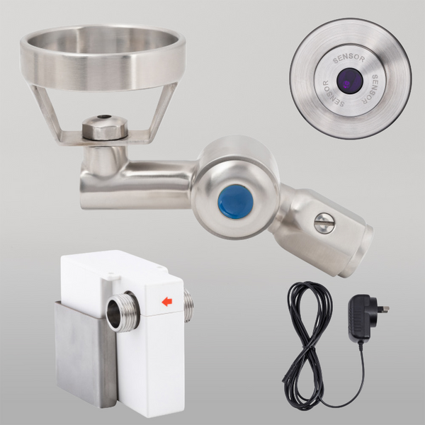 3monkeez 45 Degree Wall-Mount Sensor Bubbler with Metal Mouthguard Mains Operated