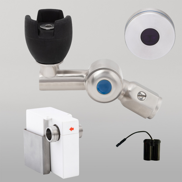 3monkeez 45 Degree Silicone Mouthguard Bubbler with Hob-Mount Sensor Battery Operated