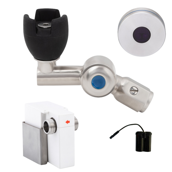 3monkeez 45 Degree Silicone Mouthguard Bubbler with Hob-Mount Sensor Battery Operated