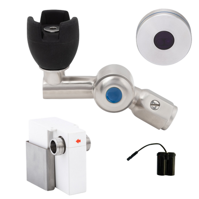 3monkeez 45 Degree Silicone Mouthguard Bubbler with Hob-Mount Sensor Battery Operated