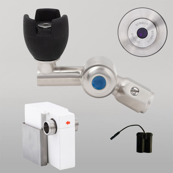 3monkeez 45 Degree Silicone Mouthguard Bubbler with Wall-Mount Sensor Battery Operated