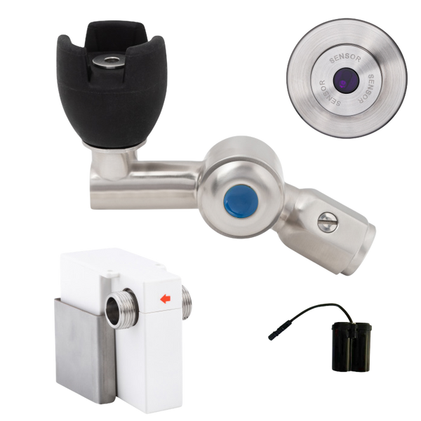 3monkeez 45 Degree Silicone Mouthguard Bubbler with Wall-Mount Sensor Battery Operated