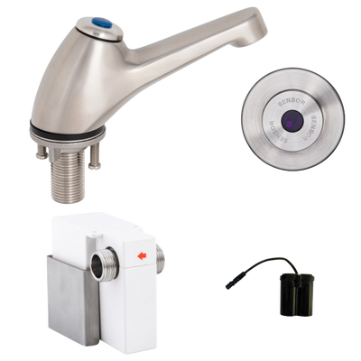 3monkeez Pillar Tap with Wall-Mount Sensor Battery Operated