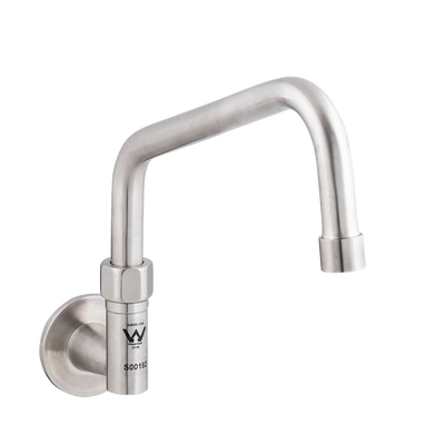 3monkeez Stainless Steel Wall Elbow and 8-inch Spout