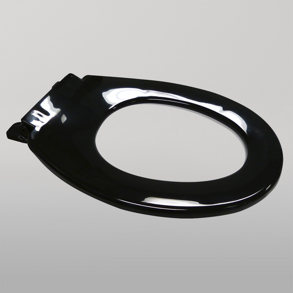 3monkeez Anti Vandal Single Flap Closed Front Toilet Seat Black