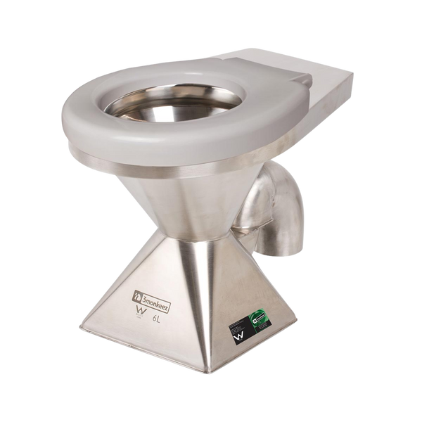 3monkeez Disabled Pedestal Toilet Pan S Trap with Seat