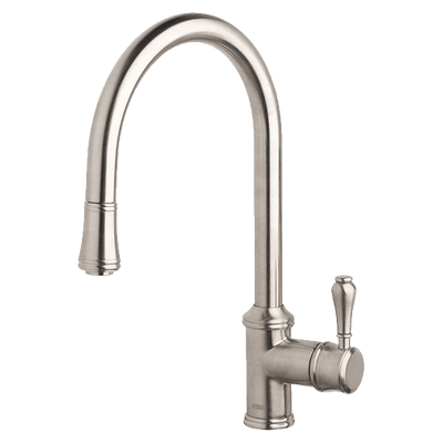 Armando Vicario Provincial Single Lever Kitchen Mixer With Pull Out Brushed Nickel