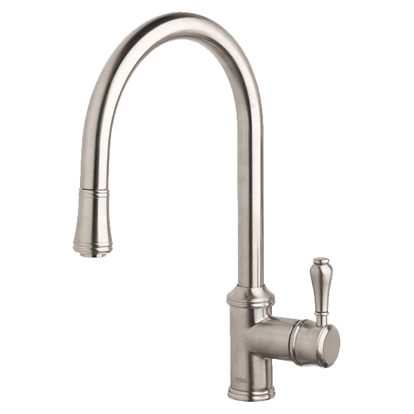 Armando Vicario Provincial Single Lever Kitchen Mixer With Pull Out Brushed Nickel