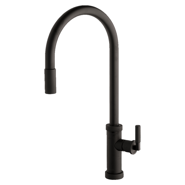Armando Vicario Urban D Pull Out Kitchen Mixer Black