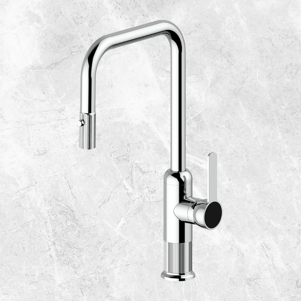 Armando Vicario Lumiere Pull Out Kitchen Mixer Dual Spray Chrome Lead Free